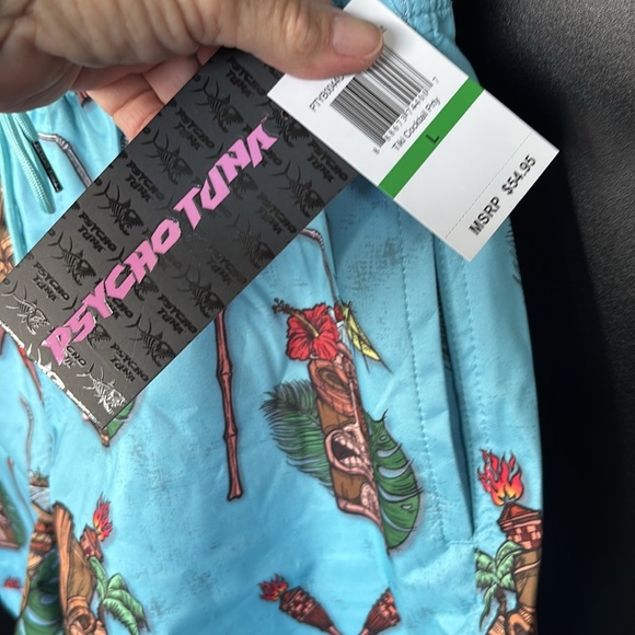 Psycho Tuna Tiki Cocktail Party,hip pockets,elastic drawcord, unlined,quick dry - Picture 4 of 8